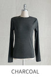 Tight Creamy Round Basic T-shirt
