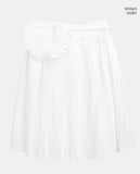[Frill Back SET] Zeb Pleated Back Banding Midi Skirt