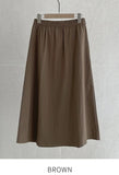 [Two Piece Set] Ramel Blouson Zip-Up Jumper Pintuck Banding Long Skirt