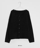 Hensoni cable round cardigan