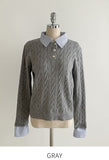 Coz Layered Shirt Cable Knit