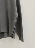 Round Slit Zipper Balloon Acrylic Knitwear
