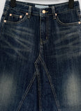 REMEME denim midi skirt