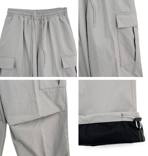 【SATIIIZ】Peuon brushed nylon cargo pants SATIIIZ (サティーズ) - プオン裏起毛ナイロンカーゴパンツ