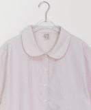 [BAONHAUS] Pohill Stripe Short Sleeve Blouse