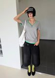 SOFT LONG V-NECK TEE