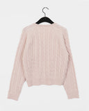Nakul Cable Twist Ribbon Strap Knit Cardigan