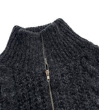 THICKLY CABLE KNIT ZIP-UP