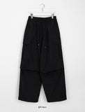 [unisex] LC banding brushed cargo parachute pants