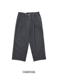 Nunt pintuck stitch wide cotton pants