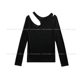 Nilo cutting see-through layered set - long sleeve, sleeveless
