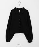 [BAONHAUS] Kaeki Cotton Collar Crop Cardigan