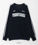 [unisex] Lacto Sporty Printed V-neck Sweatshirt