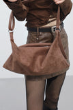 Beuanneu Suede Shoulder Crossbody Bag