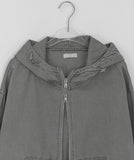 Pedro Pigment Crop Hood Zip-Up Jumper
