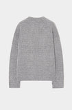 SIDE BUTTON BOUCLE KNIT