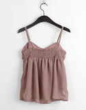 [MADE] Ferran chiffon shirring button sleeveless blouse