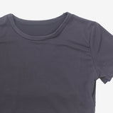 Miton cropped back slit T-shirt