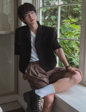 Elbow Belt Cotton Half Slacks
