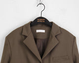 Tebbi Basic Boxy Oversized Fit Minimal Blazer Jacket