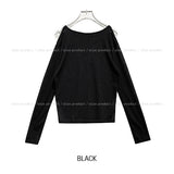 Eto Summer See-through Shoulder Slit Knit