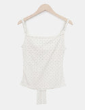 Mevni Dot Sleeveless Cardigan Set