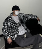 Checker Fleece Quilted Jumper