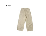 Gran Pocket Cut Line Wide Long Cotton Pants