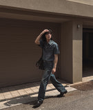 Terne pocket washing denim shirt