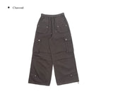 Fergie Cargo String Wide Pintuck Pants