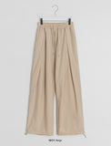 [unisex] Kelter Linen Pintuck Banding Wide Pants