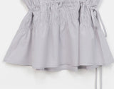 Pne Shirring Banding Puff Short Sleeve Mini One Piece