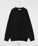 [unisex] Yukina Round Over Wool Knit - Wool 100