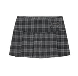 [mnem] chain pleats mini skirt