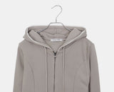 [MADE] Cumming Lace Cut Pocket Two-Way Long Sleeve Hooded Zip-Up