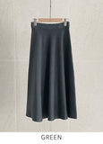 Roku Flared Knit Long Skirt