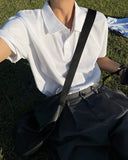 Collar Henry Neck Boonto Short Sleeve T-shirt