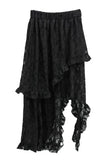 Autumn Lace Tiered Unbalanced Skirt