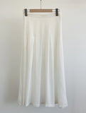 Mizel Pintuck Long Pleated Skirt