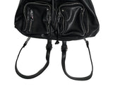 Chino Multi-Pocket Leather Shoulder Bag Backpack