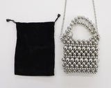 Pedin Metal Pearl Bead Pearl Tote Cross Bag