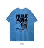 After printing loose fit short sleeves