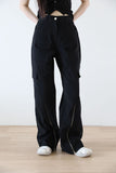 Zipper pocket wide pants