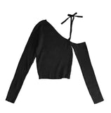 Aden One Shoulder Slit Knit