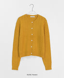 Recomi Cable Round Wool Knit Cardigan