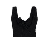 Az Punching Lace Ribbon Sleeveless Bustier Mini One Piece