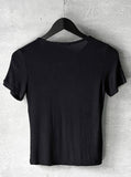 Tube top layered short sleeve T-shirt