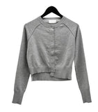 Unbalanced Knit Crop Cardigan