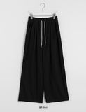 [unisex] Endo banding string pin tuck wide training pants