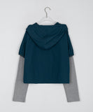 [BAONHAUS] Ritke Nylon Layered Hoodie